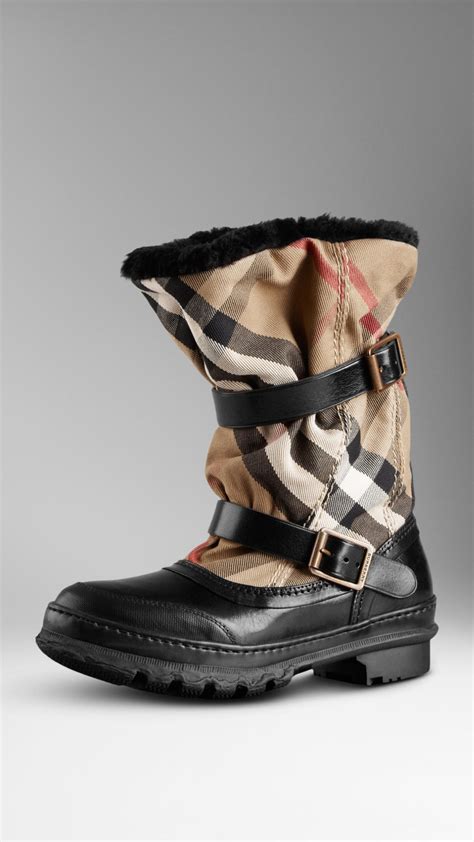 burberry cold weather boots danning house check|burberry leather ankle boots.